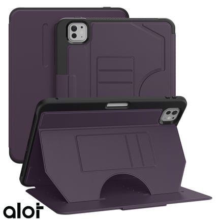 ألوت - غلاف Protective Case مع مكان مخصص للبطاقات وحامل للقلم للايباد PRO 11inch(2024)  - بنفسجي