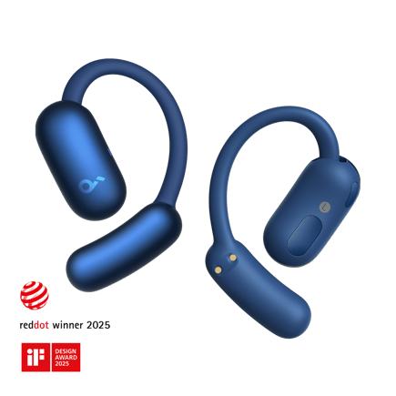 ساوندكور - سماعة AeroFit 2 لاسلكية Open-Ear قابلة للتعديل - ازرق