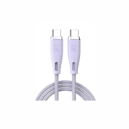 راف باور - كيبل USB-C to USB-C 1.2m 60w - بنفسجي
