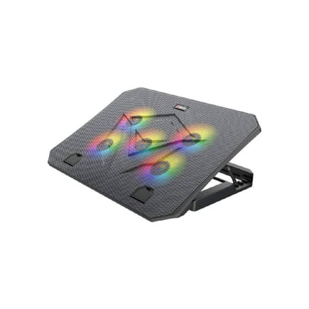 ميشن - قاعدة تبريد للابتوب MT-CP3030 للالعاب بخمس مراوح وإضاءة RGB