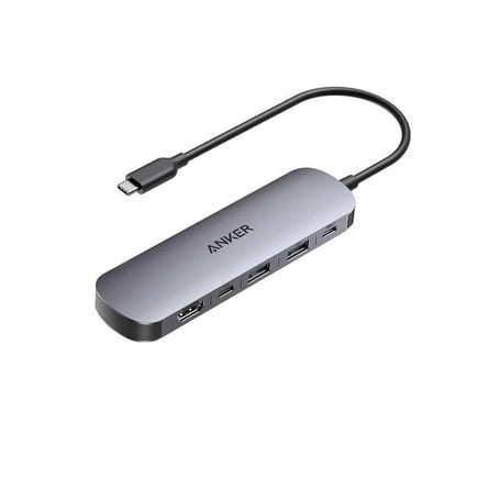 انكر - وصلة Nano USB-C Hub متعددة المنافذ 7in1 - رمادي