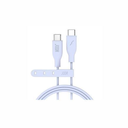 جودا - كيبل SLIP Silicone USB C-C بقوة 60W وطول 1m - ازرق فاتح