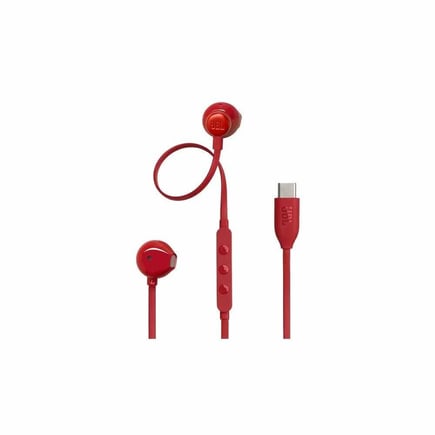 جي بي ال - سماعة TUNE 305C السلكية بمنفذ USB-C - احمر