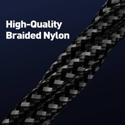 جودا - كيبل Nylon Braided USB-C to Lightning يدعم 60W بطول 1m - اسود