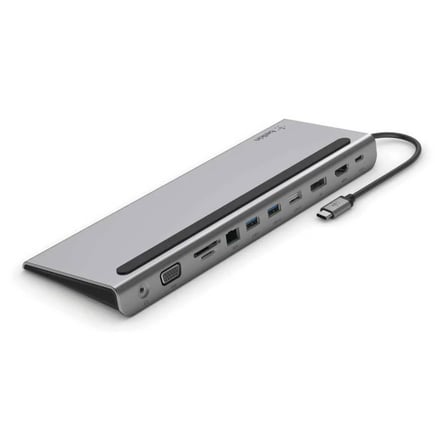 بيلكن - وصلة USB-C 11-in-1 بمنافذ متعددة الاستخدام - رمادي