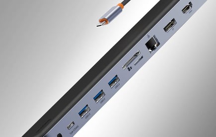 بيسوس - وصلة EliteJoy Gen2 12-Port متعددة المنافذ - اسود