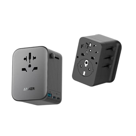 انكر - شاحن جداري عالمي  Nano 4in1 بقوة 65W بمنفذين USB-C ومنفذ USB-A - اسود