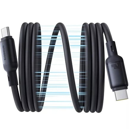 بيسوس - كيبل PicoGo Magnetic USB-C to USB-C بقوة 240W - اسود