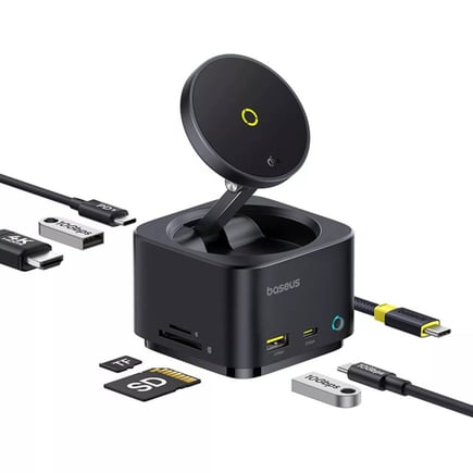 بيسوس - منصة شحن MagPro Series II 7-in-1 HUB - اسود