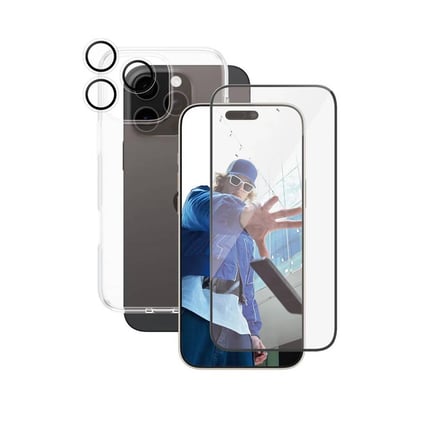 بانزر جلاس CARE - بكج 3in1 للايفون 16pro max - شفاف