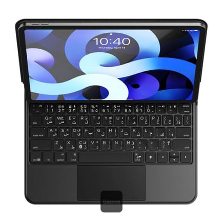 بيسوس - غلاف ولوحة مفاتيح Brilliance للايباد Pro11inch /Air 10.9inch (2018-2022) - رمادي