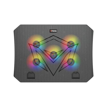ميشن - قاعدة تبريد للابتوب MT-CP3030 للالعاب بخمس مراوح وإضاءة RGB