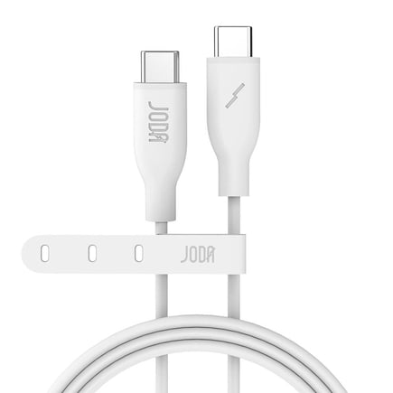 جودا - كيبل SLIP Silicone USB C-C بقوة 60W وطول 1m - ابيض