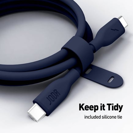 جودا - كيبل SLIP Silicone USB C-C بقوة 60W وطول 1m - كحلي