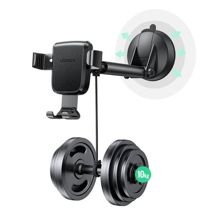يوجرين - ستاند Ugreen Suction car phone Mount بخاصية الشفط على ديكور او زجاج السيارة - اسود