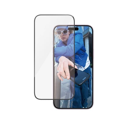 بانزر جلاس - ستيكر حماية ULTRA-WIDE FIT للايفون 16Plus/15Plus - شفاف