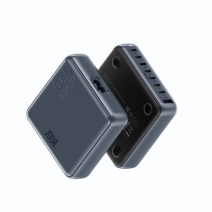 جودا - منصة شحن Voltix 170 GaN ب 7 منافذ USB-C ومنفذ USB-A بقوة 170W - رمادي