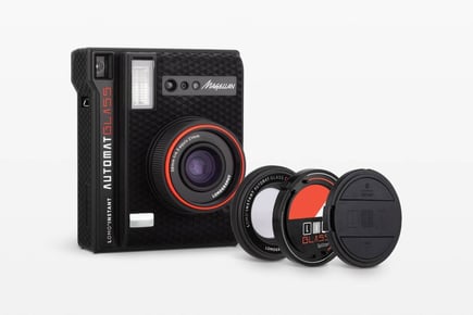 لوموجرافي - كاميرا Lomo’Instant Automat Glass Magellan مع 3 عدسات - اسود