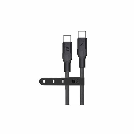 جودا - كيبل Flex USB-C to C Nylon Braided بقوة 60W و طول 1.2m - اسود