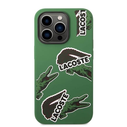 لاكوست - غلاف Liquid Silicone لأجهزة ايفون 14 - اخضر