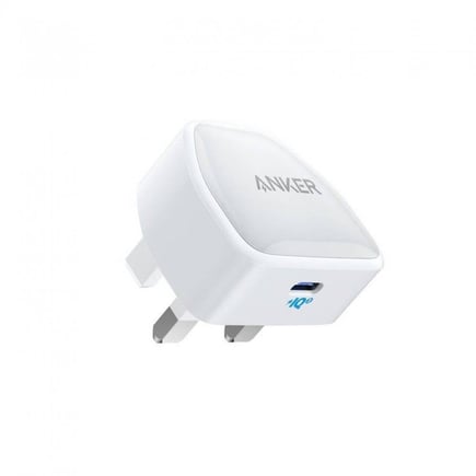 انكر - شاحن جداري بمنفذ USB-C بقوة 20W - ابيض