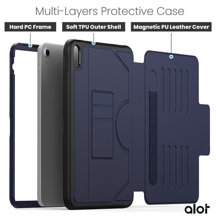 ألوت - غلاف Alot Protective case للايباد 10.9inch العاشر/A16 - ازرق