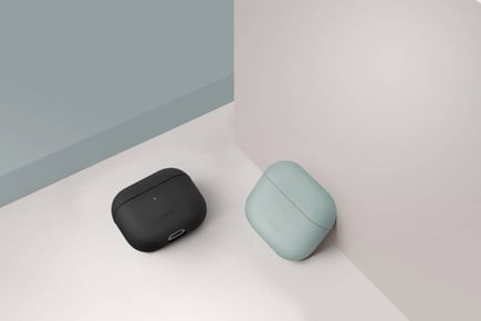 يونيك - غلاف Lino لسماعة ابل ايربودز الجيل الرابع Airpods 4 - رمادي 
