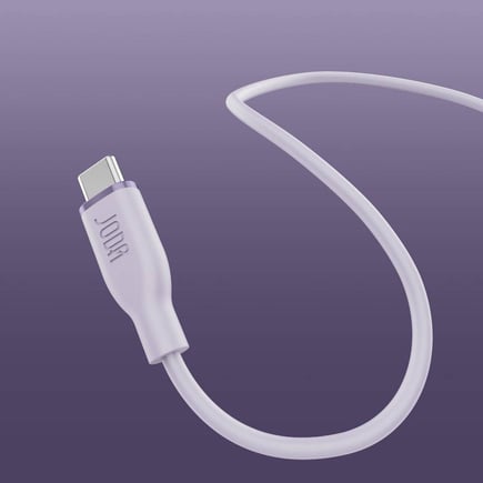 جودا - كيبل SLIP 60 USB-C to USB-C بقوة 60W وطول 1m - بنفسجي