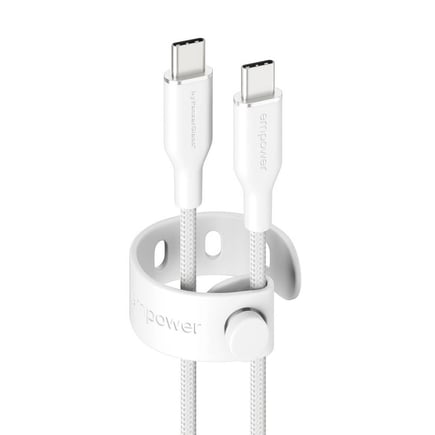 إمباور - كيبل RACING USB-C TO USB-C بقوة 60W وطول 1.2M- ابيض