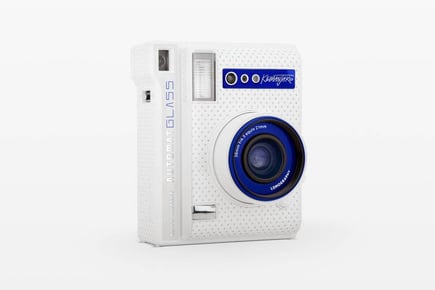 لوموجرافي - كاميرا Lomo’Instant Automat Glass Kilimanjaro  مع 3 عدسات - ابيض