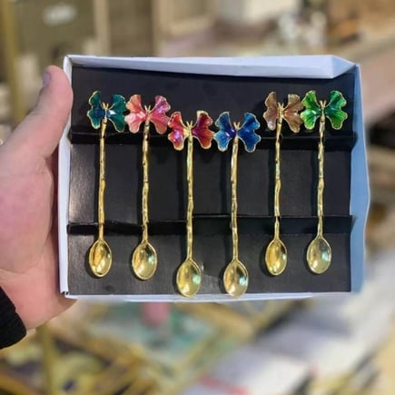 طقم معالق ملونه حجم صغير صناعه تركيه