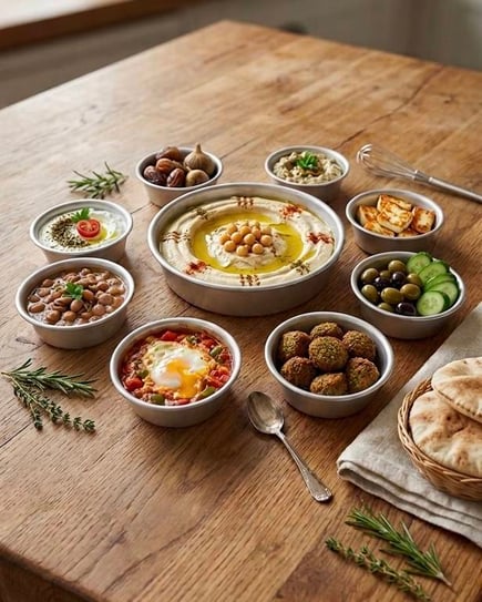 طقم صحون ألومنيوم صغيره للفطور والضيافة عدد9
