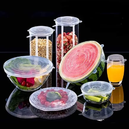طقم أغطيه سيليكون متعدد الاستخدام بعده قياسات