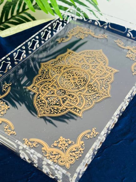 صينيه اكريليك للضيافه والتقديم