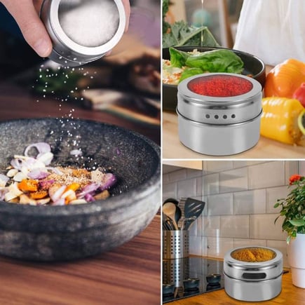 علب بهارات ابوجوليا الستيل المغناطيسيه