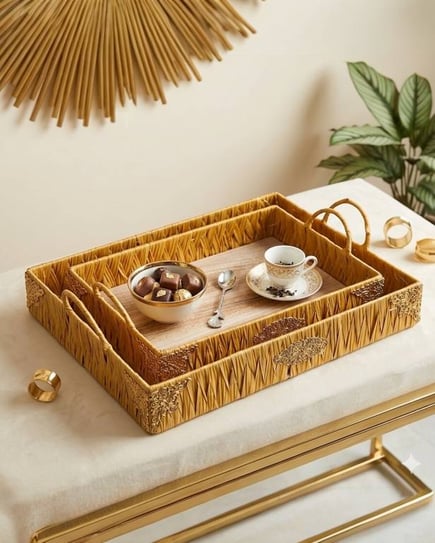 طقم صواني  خشب