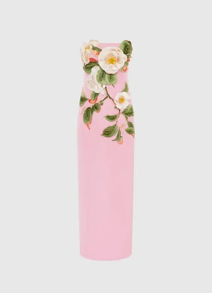 Rayna Appliqué Floral Bustier Maxi Dress - Camelia Print