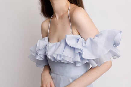 Myosotis silk dress Blue