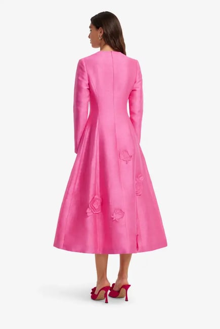 Amira  Long Sleeve Petal Midi Dress