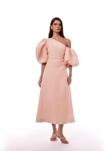 Elina Blush Midi Dress