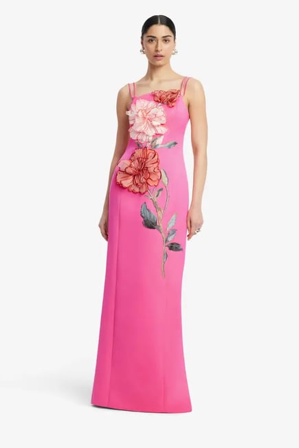 Arianna  Appliqué Floral Maxi Dress