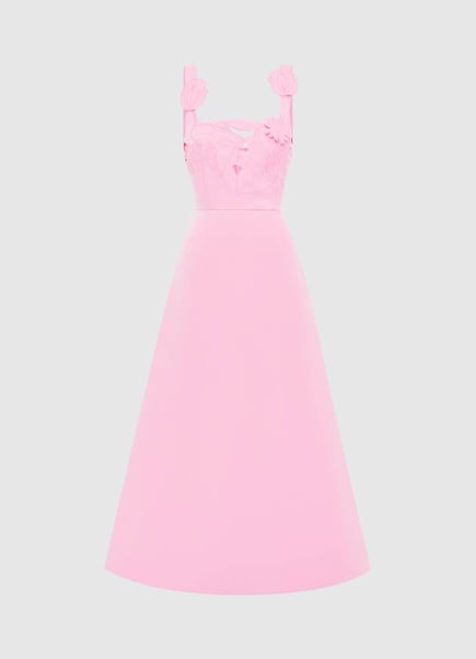 Rianne Appliqué Maxi Dress-pink