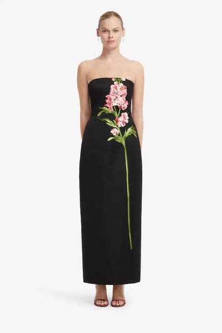 Rayna Embroidered Maxi Dress-black
