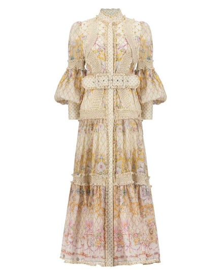 Pearls silk linen Maxi