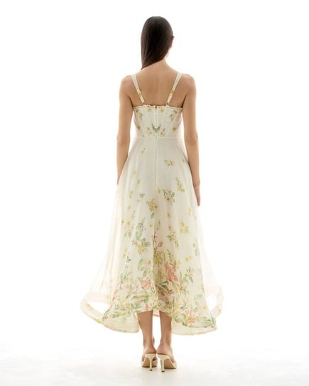 Fleuria bustier asymmetric dress