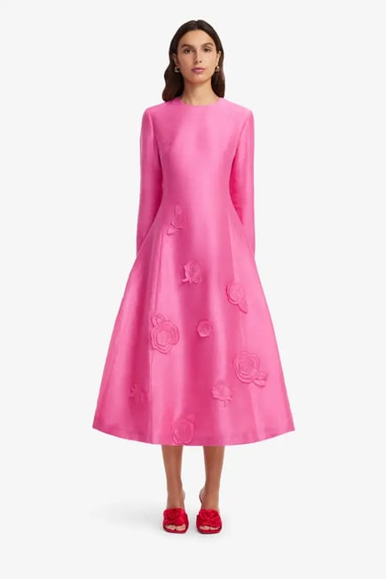 Amira  Long Sleeve Petal Midi Dress