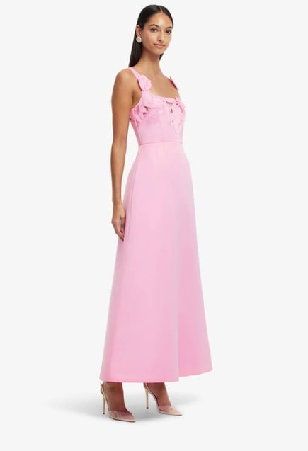 Rianne Appliqué Maxi Dress-pink