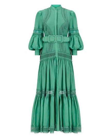OCEANA MAXI SILK LINEN- EMERALD