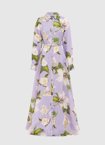  Purple Josephine Silk Gown