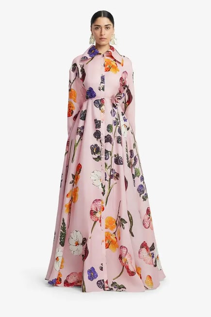 Josephine  Silk Gown-pink